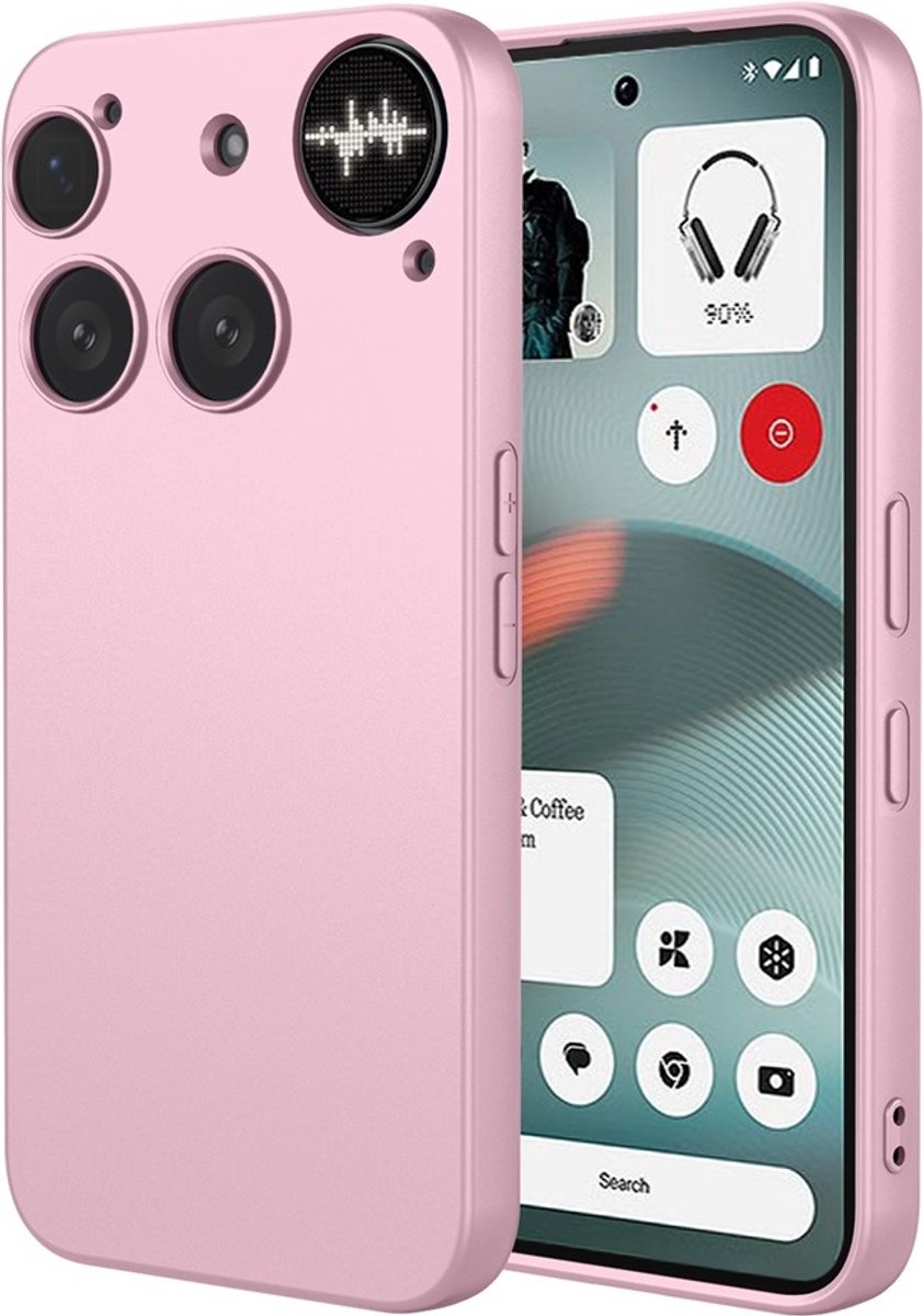 Hoesje geschikt voor Nothing Phone (3) - Phonesta Soft Silk Silicone Back Cover - Roze