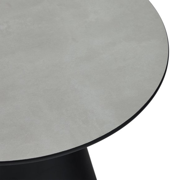 Table basse Gris clair - MDF/Marbre - 60x60x40cm - Table basse Tango