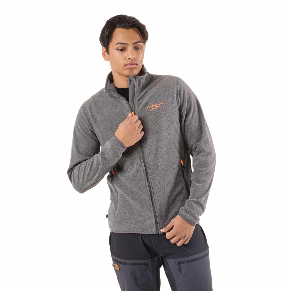 Swedemount Tromsö Fleece FL LS FZ – Heren wandeljas Oranje