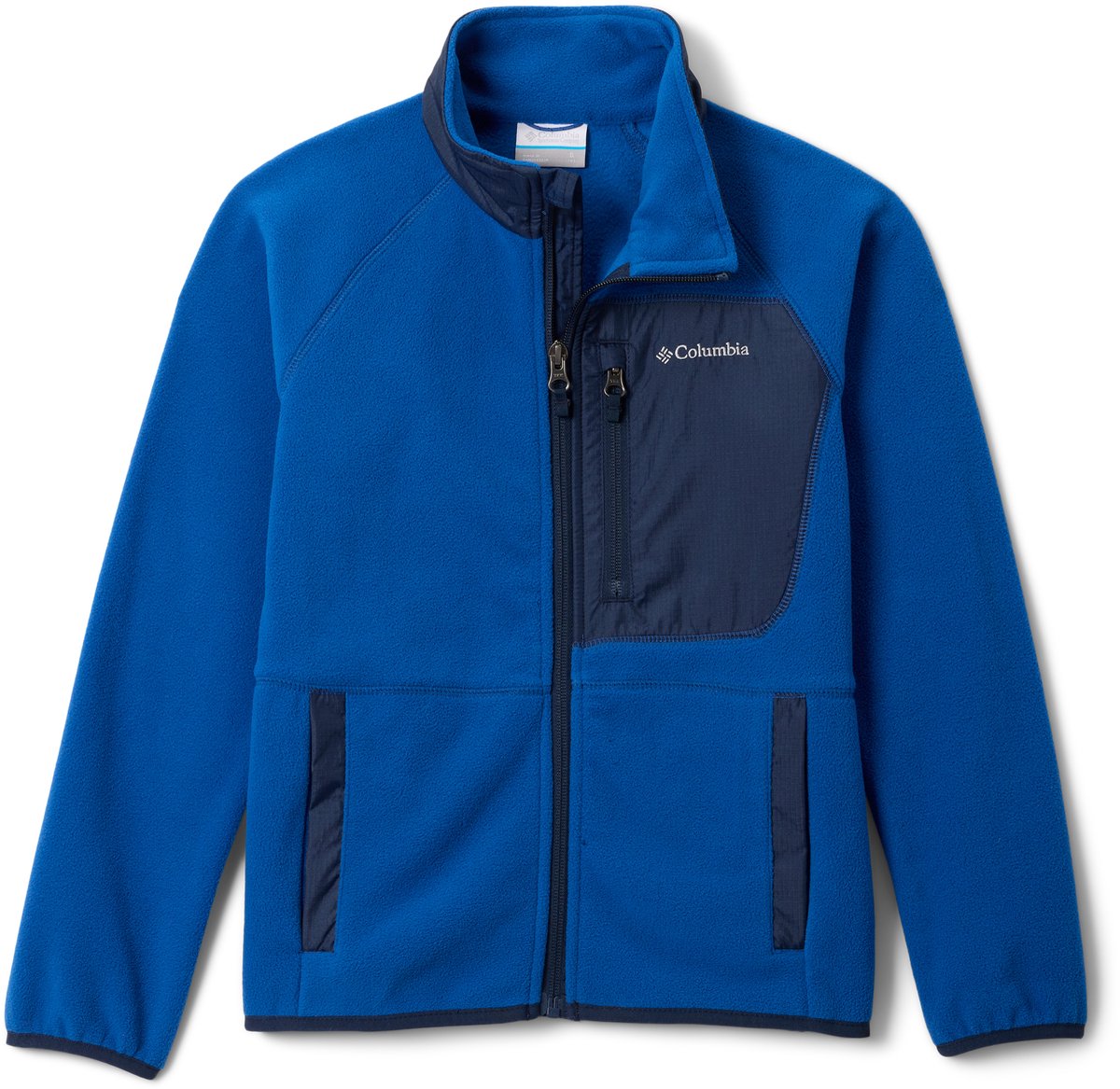 Columbia Fast Trek™ V Full Zip Kinder Outdoortrui Mountain Collegiate Marineblauw