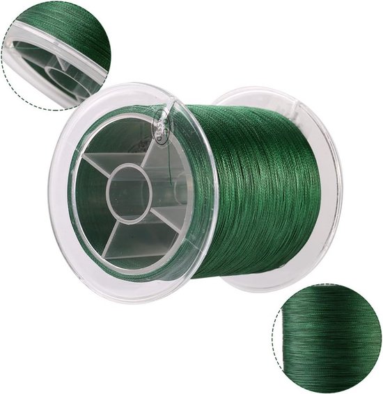 Sterke Gevlochten Vislijn 300m PE - 4 Strengen Multi-filament Visdraad Groen — afbeelding 5