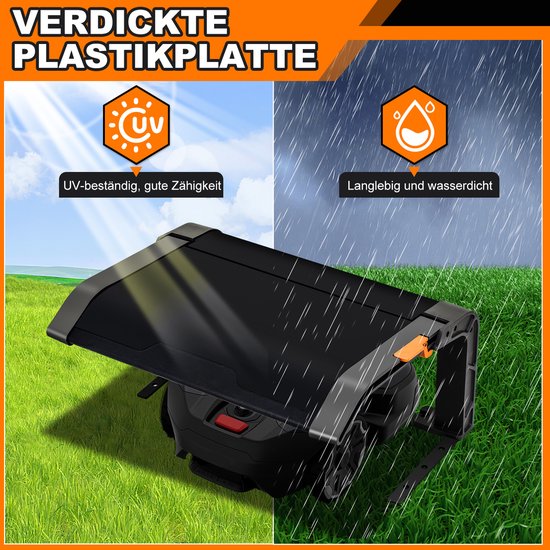 Garage voor robotmaaier Grasmaaiergarage Robotmaaiergarage Robotmaaierdak Opvouwbare zonweringkap van Vounot — afbeelding 4
