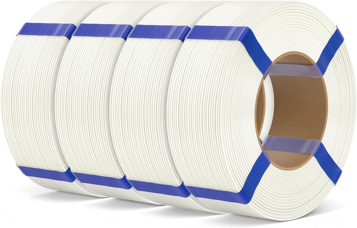 PLA 3D Printer Filament Refill 1.75mm Wit 4kg Zonder Spoel Hoge Nauwkeurigheid