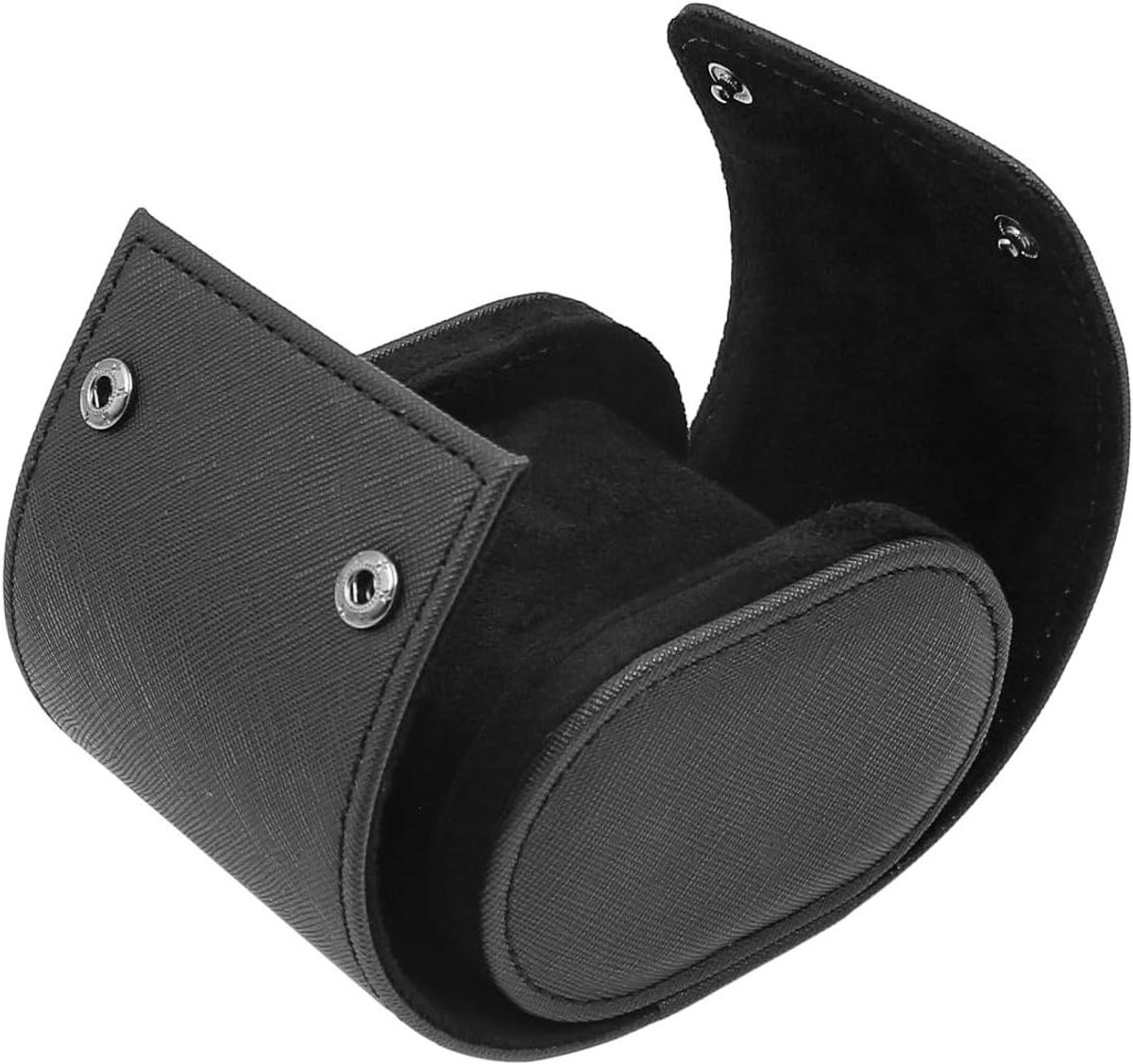 Draagbare horlogedoos - Horloge organizer voor onderweg - Lederen horlogerol opbergtas met vakken