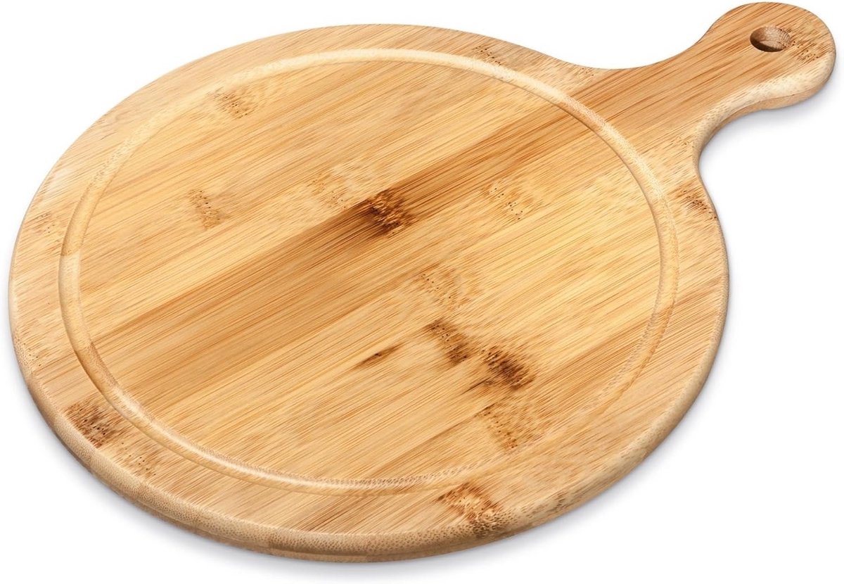 Houten Serveerplank met Handvat - Bamboe Dienblad, Kaasplank en Snijplank
