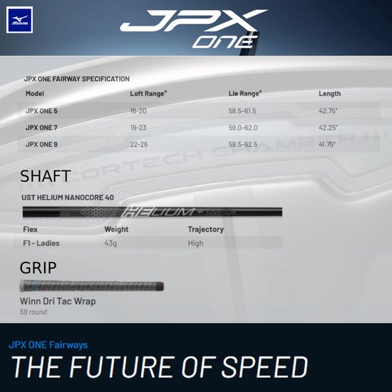 Mizuno JPX One Dames Fairway Wood 2026 - 7 - 21° Loft (instelbaar van 19° tot 23°) - Rechtshandig - | van Mizuno — afbeelding 4
