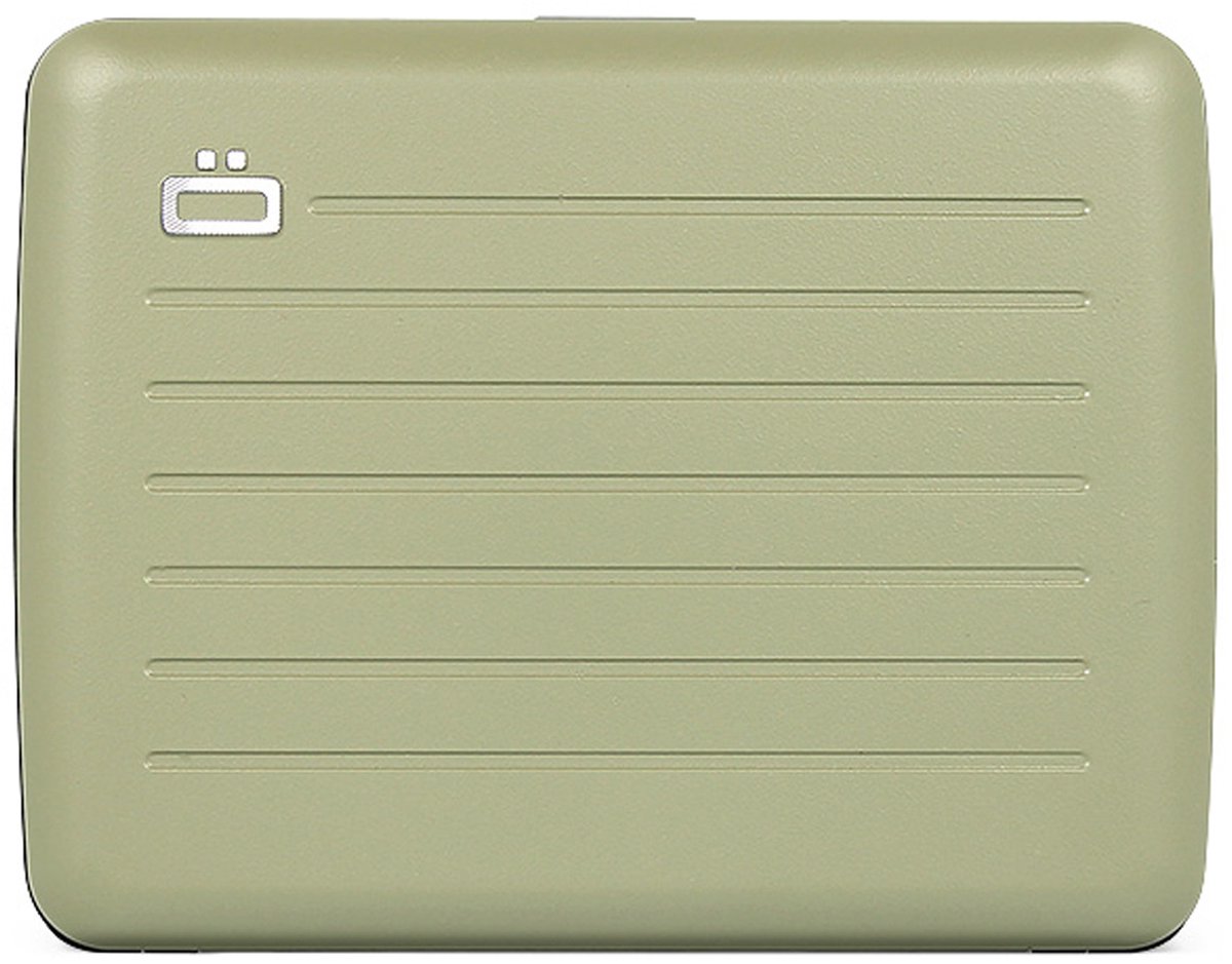 Ogon Designs Stockholm V2 Large Creditcardhouder – Dames en Heren – Aluminium Wallet met RFID Bescherming, Extra Geldvak & Waterbestendige Sluiting – Cactus Groen