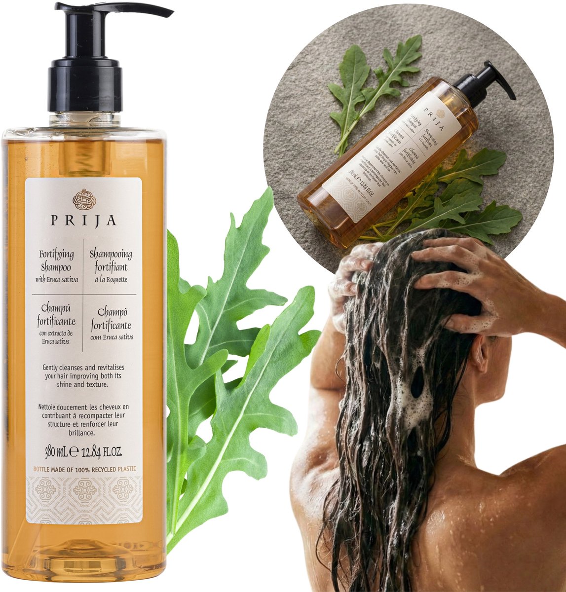 PRIJA - Regenererende haarshampoo met rucola, 380 ml