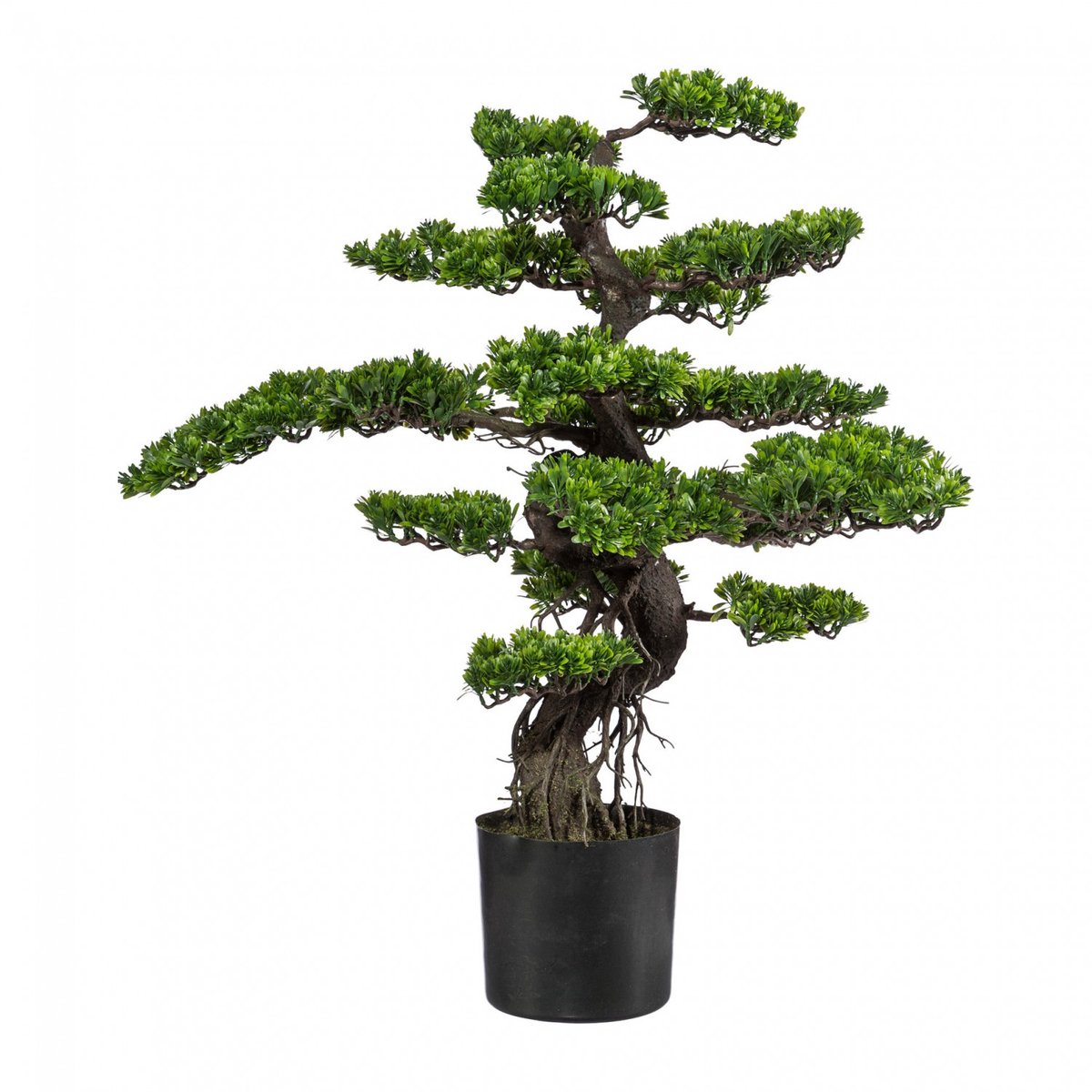 Kopu Kunstmatige Ceder 90 cm Bonsai Boom met Zwarte Pot - Bonsai Boom
