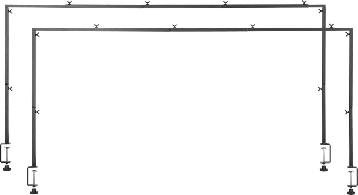 VEVOR 2-Pack Tafeldecoratie Tafelstang Decoratieve Stangklemmen 1060x2490mm Zwart