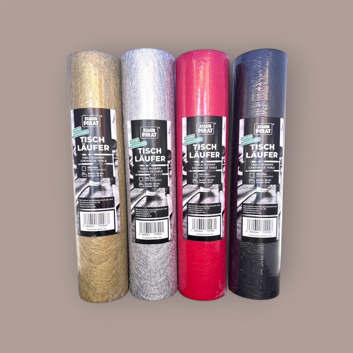 Decoratieve Tafelloper Rol 30 cm Breed - Structuurvlies per Meter op Maat Snijdbaar - Goud