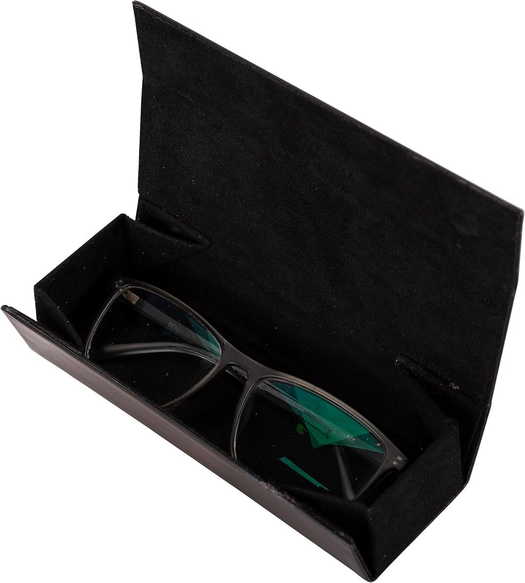 Opvouwbare brillenkoker van Echt Leer - Magnetische Hardcase voor Brillen en Zonnebrillen