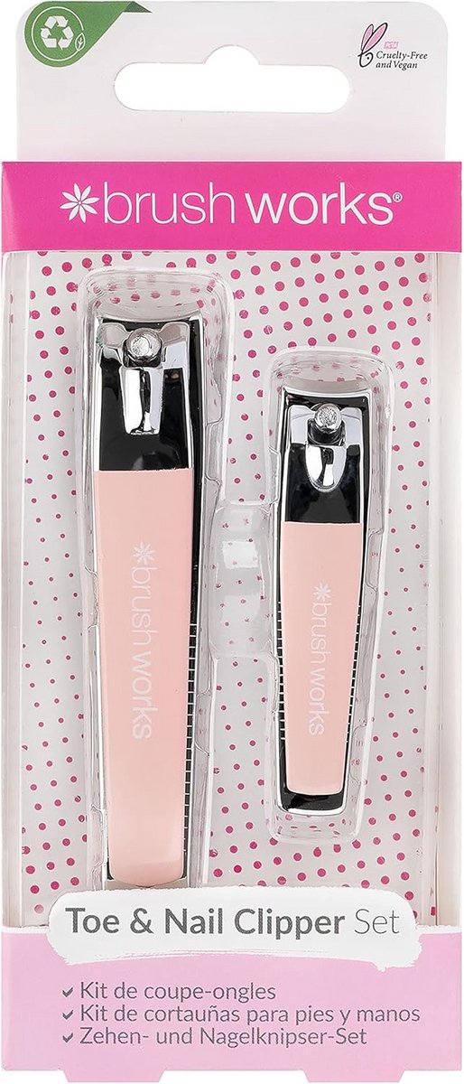 Teen en Teennagelknipper Set Roze 2 Stuks