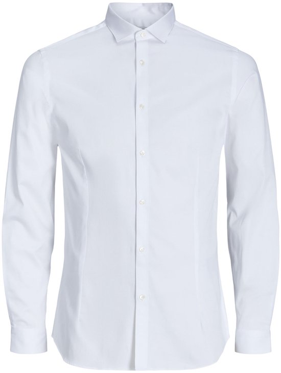 Chemise Homme Jack and Jones Premium Parma Wit Satin Super Slim Fit - S