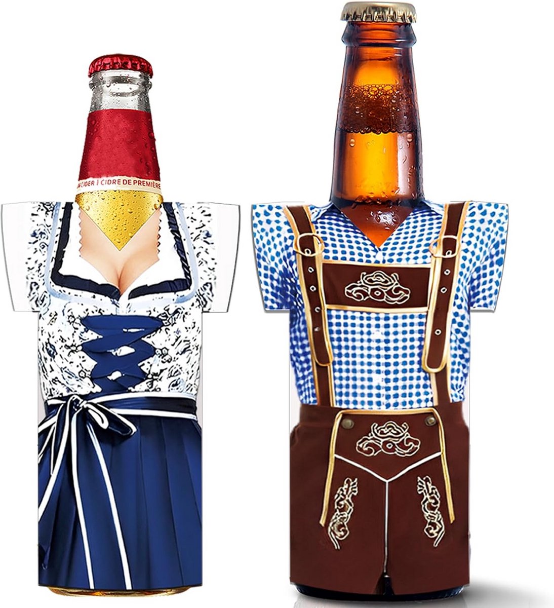 Oktoberfest Bierfles Koelers Set van 2 Stuks Neopreen