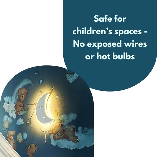 Wandlamp Kinderkamer - Muurlamp Slaapkamer Kinderen en Baby - Nachtverlichting van Merkloos — afbeelding 3