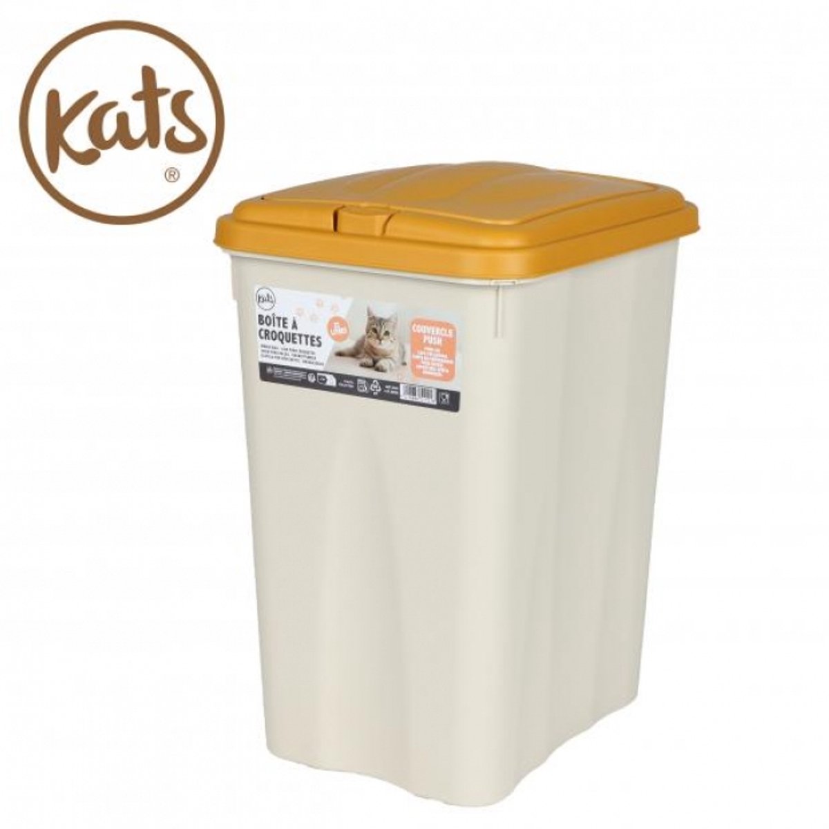 "KATS" Brokjesdoos met push-deksel 21 L – 32 x 25 x H40 cm