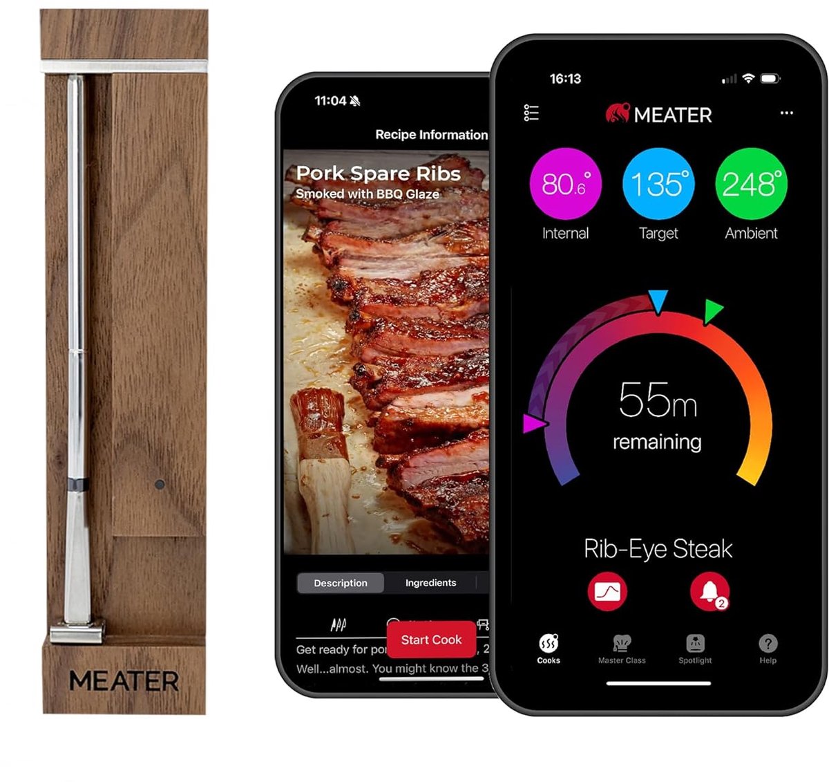 Slimme Draadloze Vleesthermometer met App - Voor BBQ, Oven en Grill