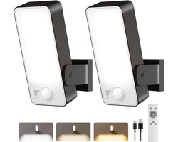 Merkloos Oplaadbare Wandlamp - Op Batterijen - Draadloos - Slaapkamerlamp