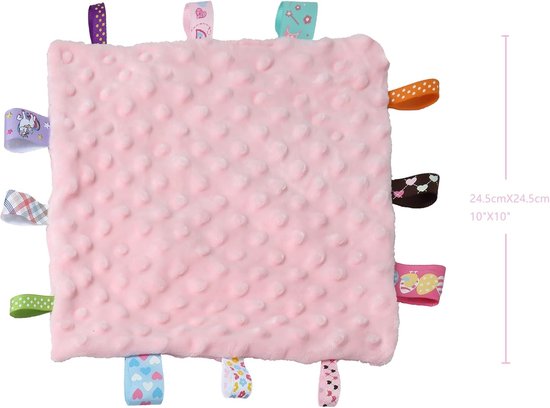 Store_9 - Knuffeldeken - Sensorische Troostdeken - Zacht en Veilig - Roze - Knuffeldoekje - Perfect voor Baby's - Comfortabel en Stevig van Merkloos — afbeelding 5