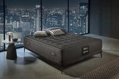 Matras Black Spring Royal Pocketvering - 160 x 200 cm - Zwart - 30 cm Épaisseur - Ergonomique et Respirant - Technologie Duo-Système
