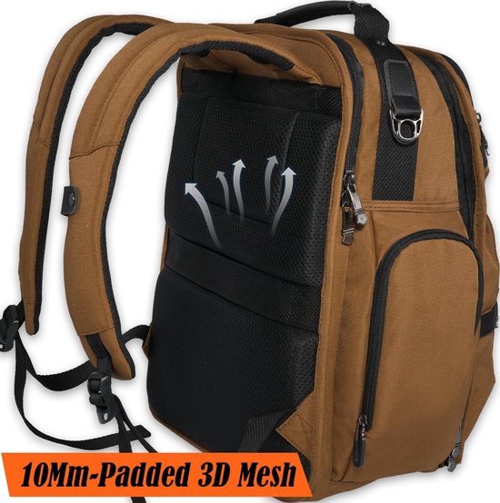 Professionele Zakelijke Laptop Rugzak 28L - Duurzame Heren Rugtas voor ...
