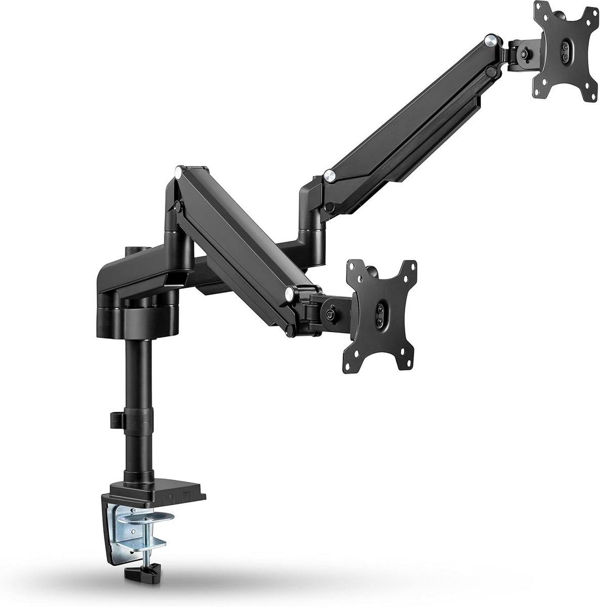 Bureaumonitorstandaard met Lift voor Twee Schermen tot 32 Inch - Flexibele Verstelling