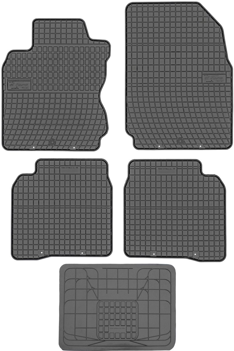 Max-Dywanik Frogum - Nissan Note 2006-2012 - Met Osłona - Zwart - Geen Stoppers