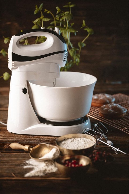 RWB® Mixer met Mengkom - Keuken Mixer - Mix Machine - Wit - ‎20 x 27 x 19 cm van Merkloos — afbeelding 2