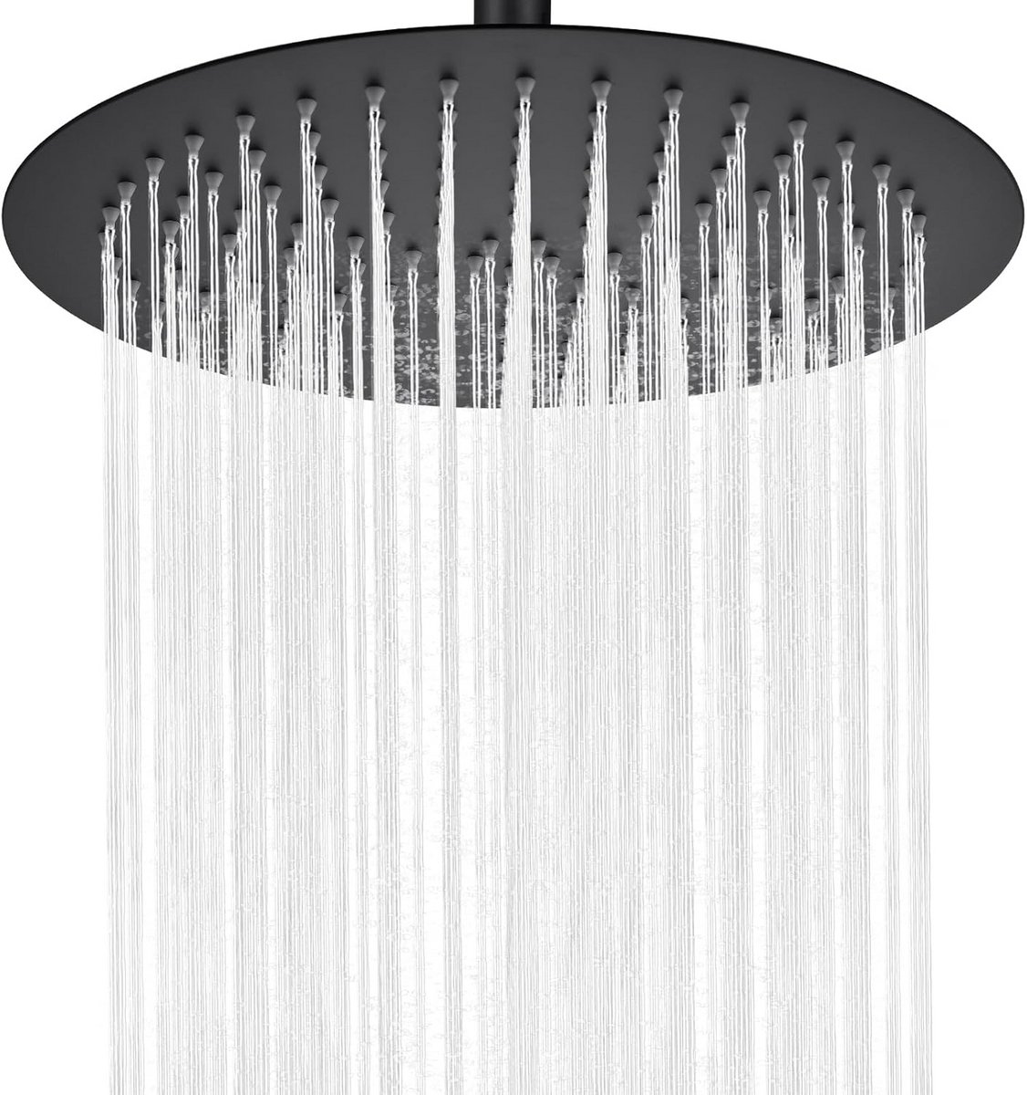 Regendouchekop Rond 30 cm RVS 304 Zwart 360 Graden Draaibaar Antikalk