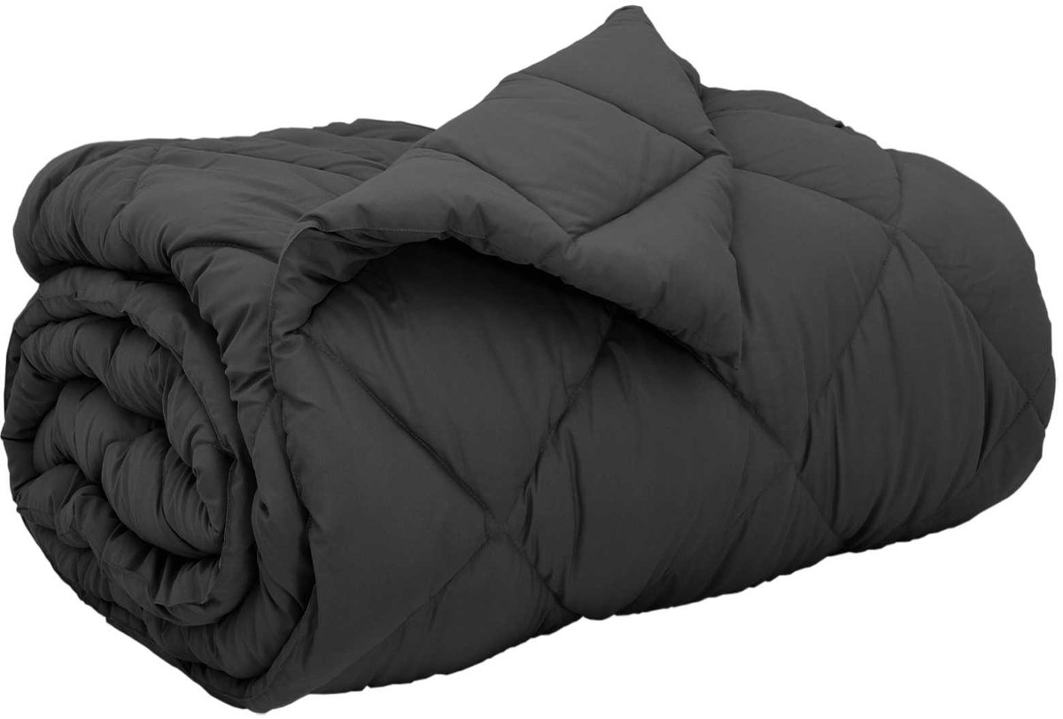 vidaXL - Winter - Duvet - Antraciet - 140 - x - 200 - cm - Microvezel
