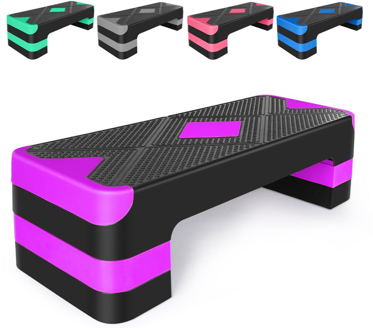 MODFU - Aerobic Stepper - Verstelbaar - Antislip - Paars