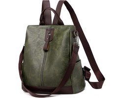 Dames Rugzak Leer Waterdicht Anti-Diefstal Casual voor School Werk en Shopping