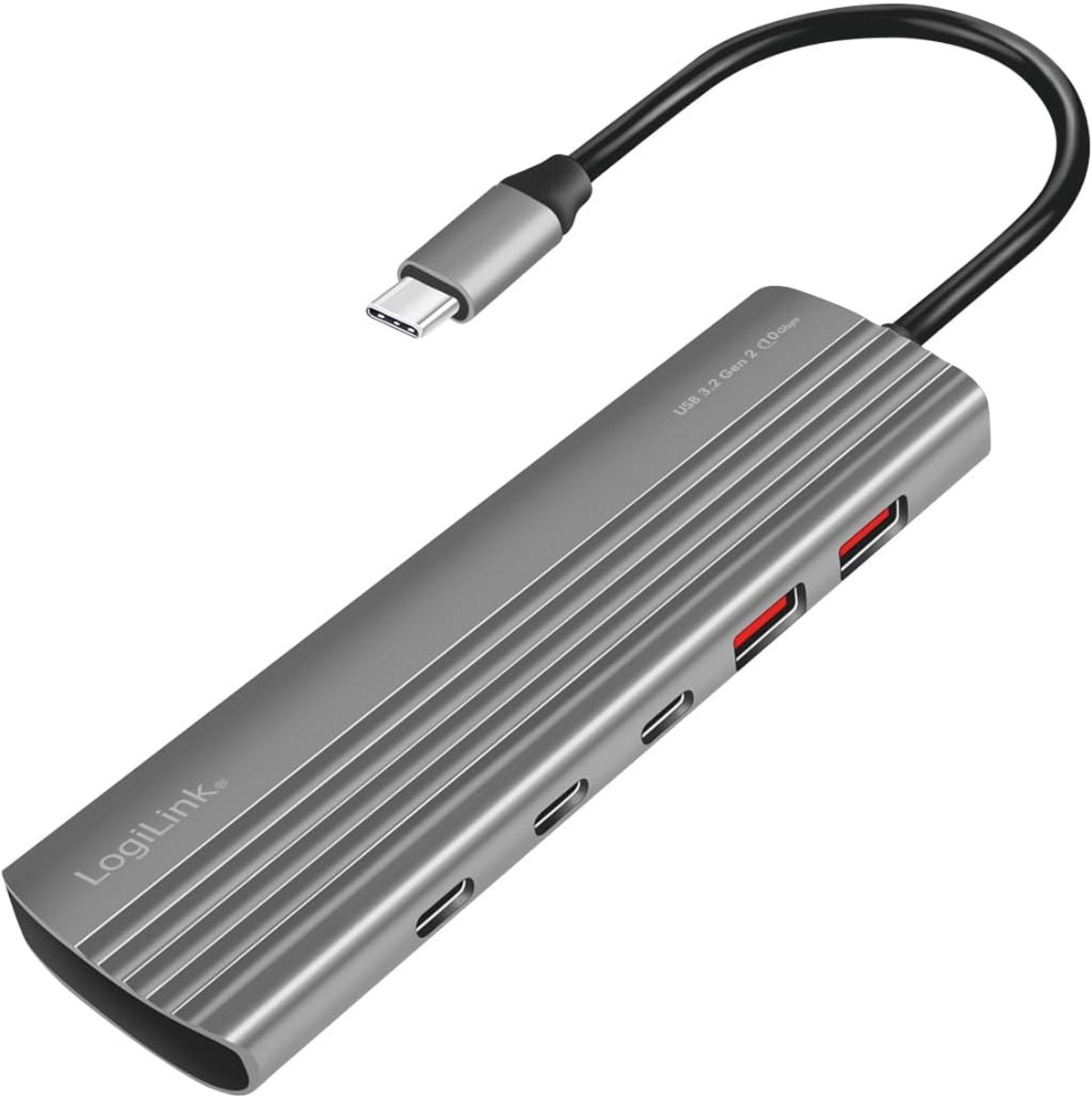 Ultra-Slim USB-C Hub met 10 USB Poorten en 100W Power Delivery