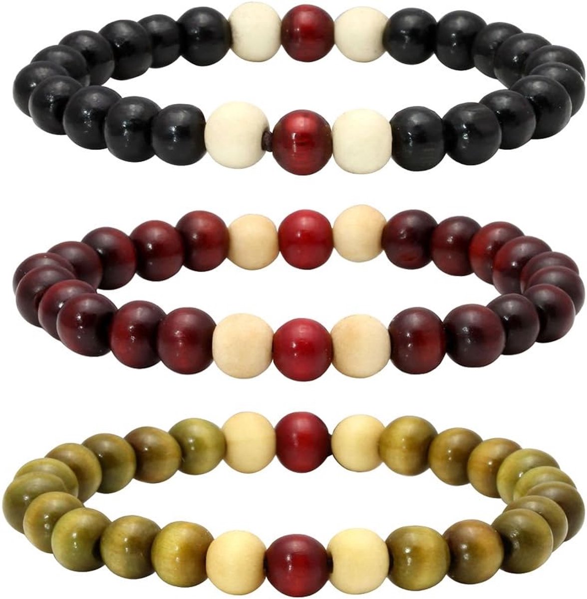 Houten Kralenarmband 8mm - Meditatie en Yoga Accessoire
