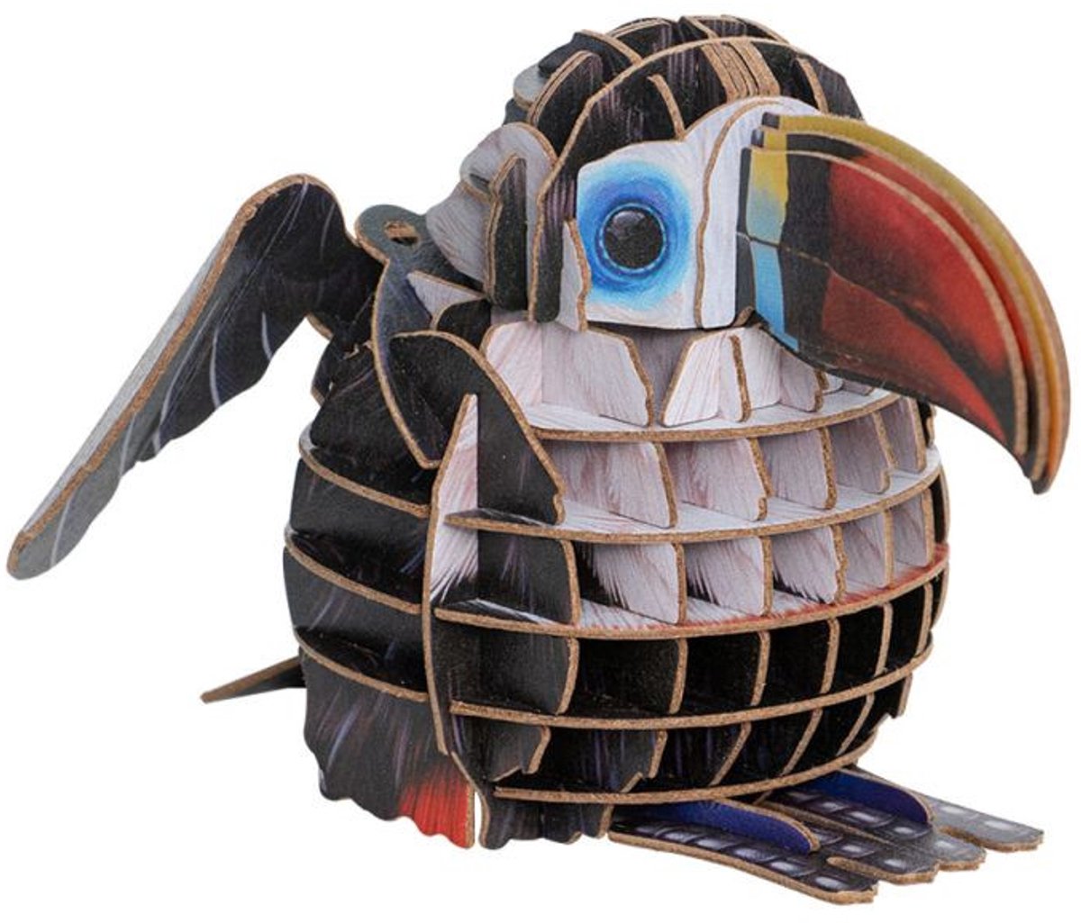 MakeBug, 3D Modelbouwpakket, Voices of Nature, Red-Billed Toucan, MB-D-0007, 11x6x7cm