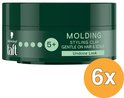 Donkergroene pot Taft Molding Styling Clay met oranje cirkel '6x'.