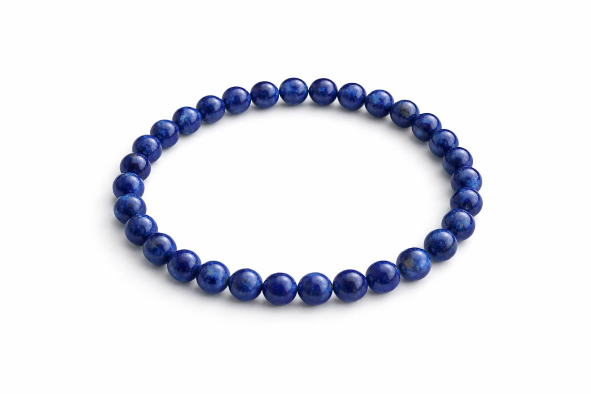 Lapis Lazuli Armband – 6 mm Kralen – Diameter 18 cm – Diepblauwe Edelsteen Armband – Hoge Kwaliteit Natuursteen