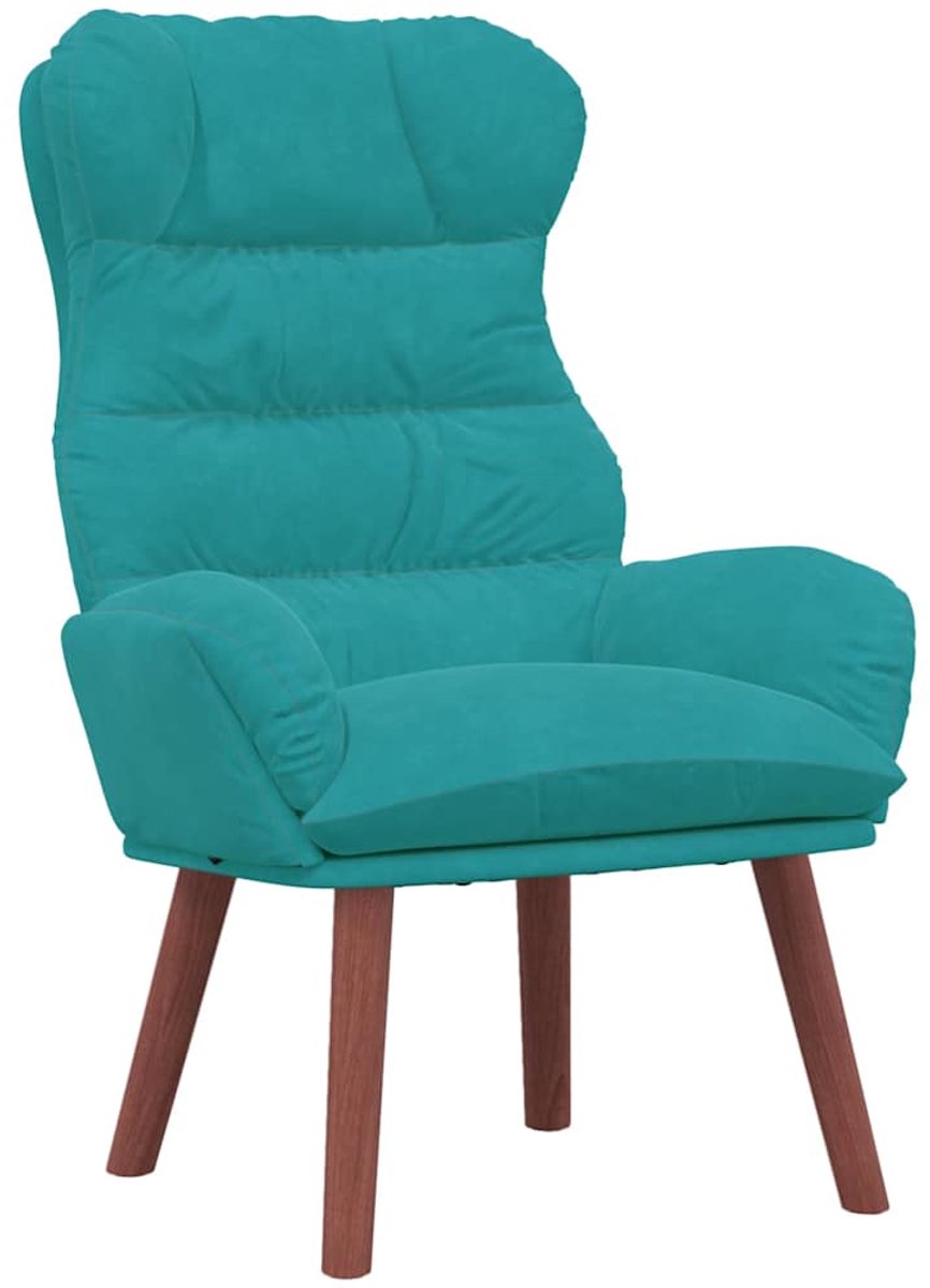 vidaXL Fauteuil - Turquoise - 69 - x - 74 - x - 93 - cm - Fluweel