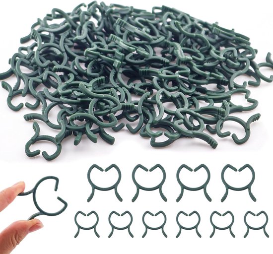 300 stuks -Plantenclips- Tuin Clips-Plant Steun-orchideeënclips-Clips - 3 sizes-Bevestigingsclips-orchideeënclips-tuinclips voor planten clips