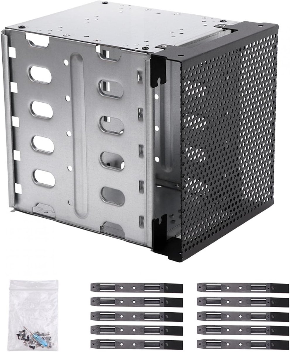 Interne Harde Schijf Behuizing voor 5x 3.5 inch SATA/SAS Drives - Hot-Swap Lade Rek