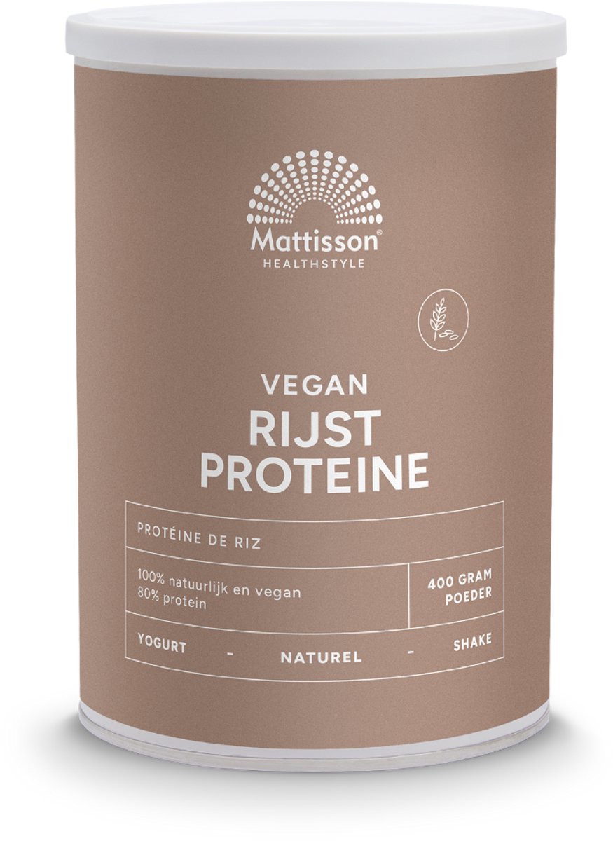 Mattisson - Rijst Proteïne Poeder Naturel 80% - 400 g