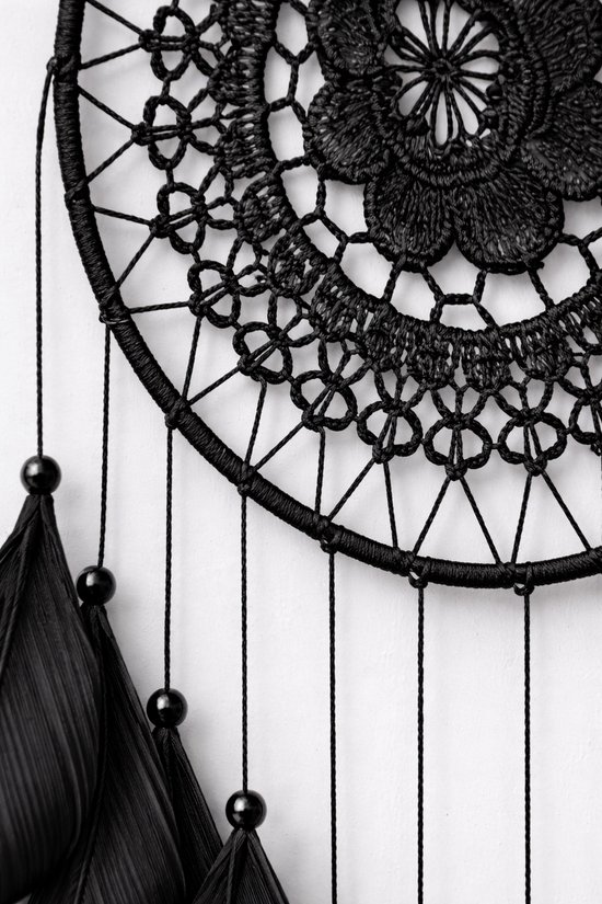 Grand Dromenvanger XL - Dreamcatcher - Groot - Dreamcatcher - Zwart