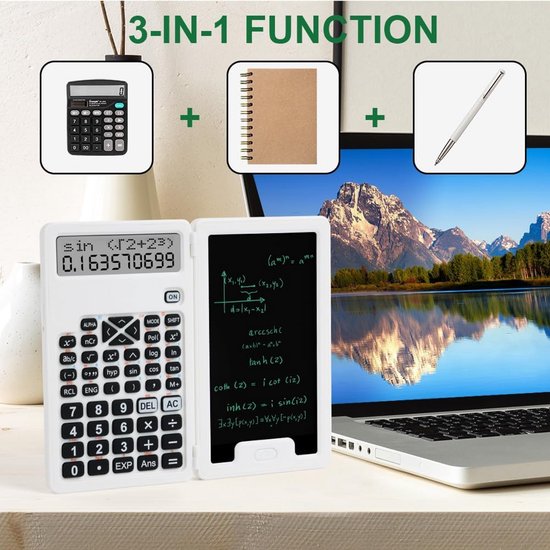 Wetenschappelijke Rekenmachine met 240 Functies en LCD-Schrijftablet | bol