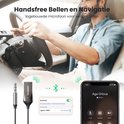 Zilverkleurige Ugreen Bluetooth adapter en telefoon met "Jake Peterson's iPhone".