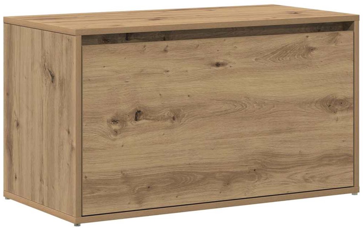 vidaXL Halbankje - 80x40x45 - cm - bewerkt - hout - artisanaal - eikenkleur artisan eiken