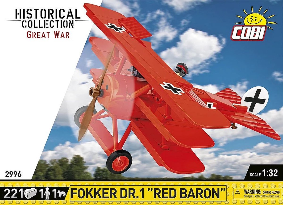 COBI Historical Collection - Fokker Dr.1 Red Baron Constructiespeelgoed thumbnail 2