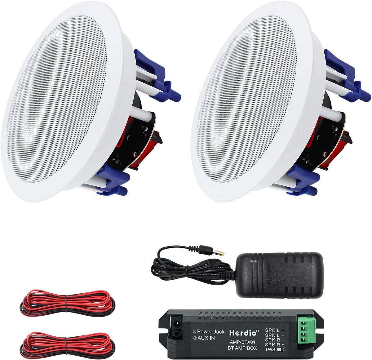 Inbouw Plafondspeaker met Bluetooth | 300W Stereo | Vochtbestendig voor Badkamer & Keuken