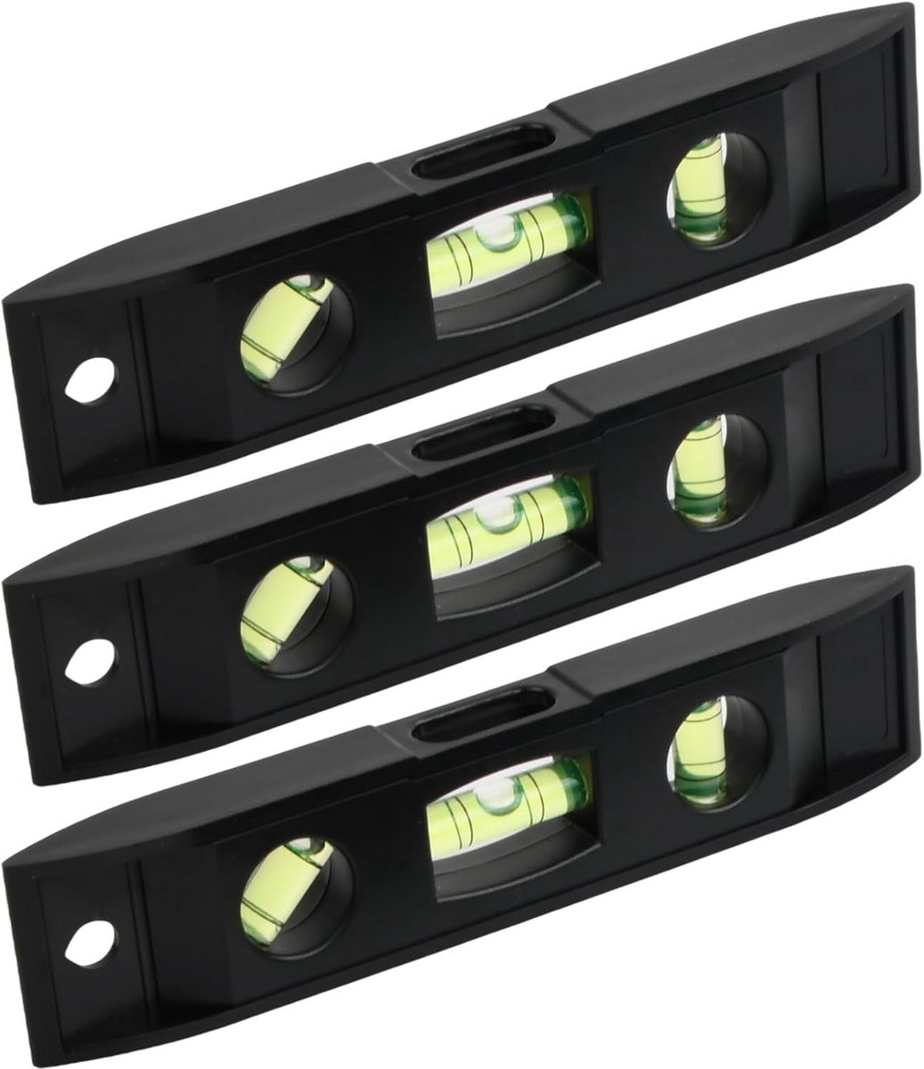 Set van 3 Mini Waterpas met Magneet - 15 cm - 45, 90 en 180 Graden Waterpas