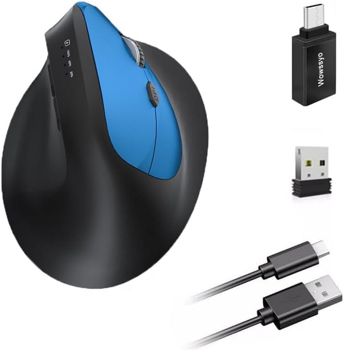Ergonomische Verticale Muis met 3 Modi en Hoge DPI